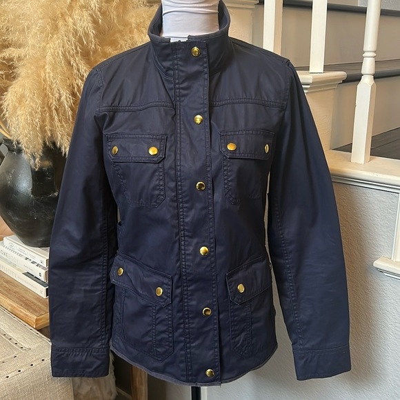 J.Crew Relaxed Boyfriend Field Navy Blue Jacket Size Small - Picture 3 of 8